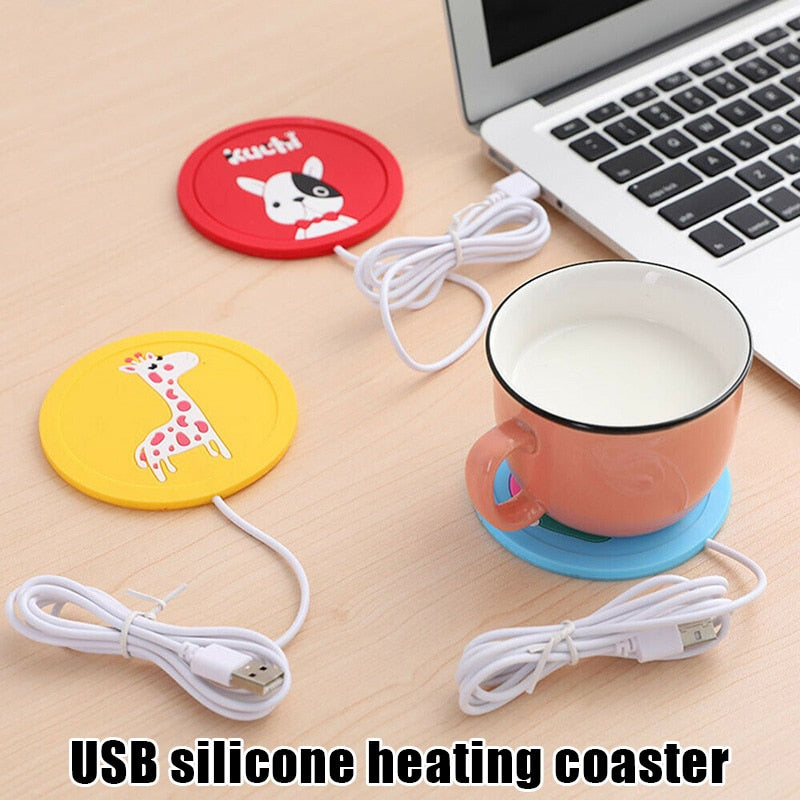 USB Powered Mug Warmer Heating Pad For Warm Coffee or Tea Office Use E –  Heat Up Pads
